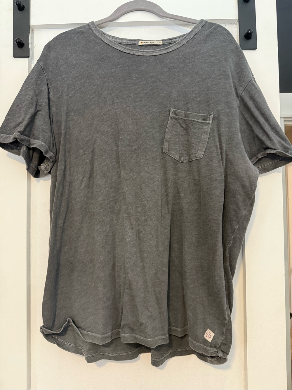 Marine Layer Vintage Charcoal Short-Sleeve Pocket Tee